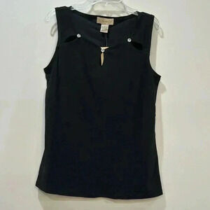 Diana Belle Sleeveless Blouse with Keyhole Neck in S and M